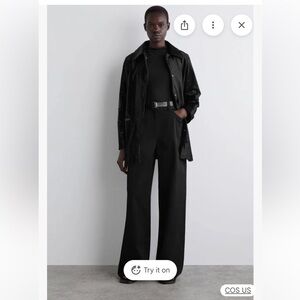 COS Black Pants Wide Leg Size 12